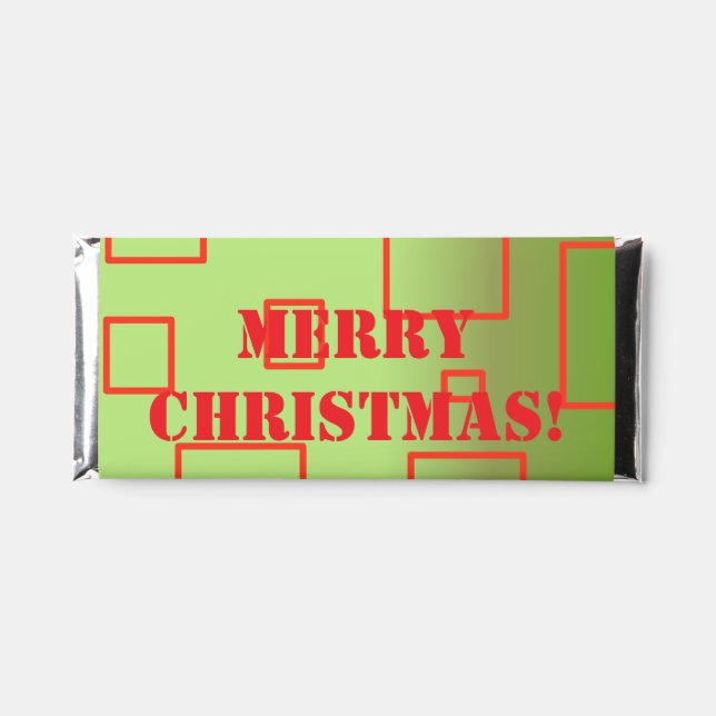 Merry Christmas Hershey Bar Favors (Front)