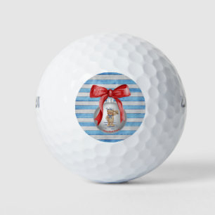 Merry Christmas Hilton Head Island Bear Ornament Golf Balls