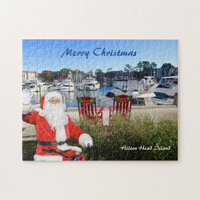 Merry Christmas Hilton Head Island Harbour Town   Jigsaw Puzzle (Horizontal)