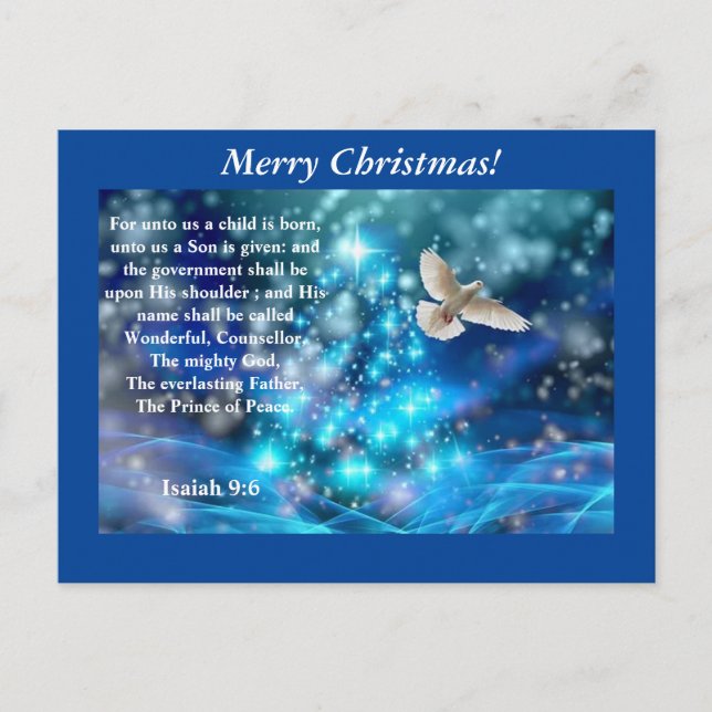 Merry Christmas! His Name Shall Be Called... Postcard (Front)