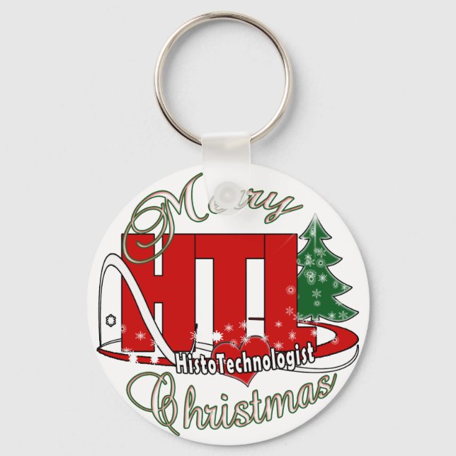 MERRY CHRISTMAS HISTOTECHNOLOGIST KEYCHAIN (Front)