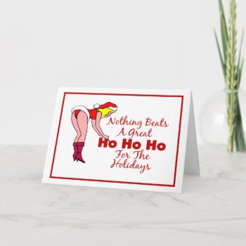 Merry Christmas Ho Greeting Card by OneStopGiftShop at Zazzle