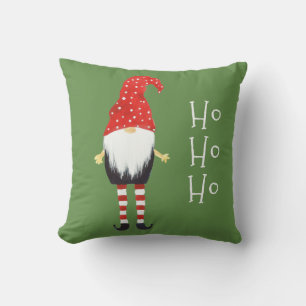 Merry Christmas, Ho Ho Ho Christmas Elf Throw Pillow