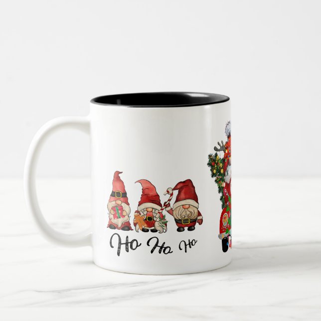 Merry Christmas! Ho Ho Ho! Gnome Mug (Left)