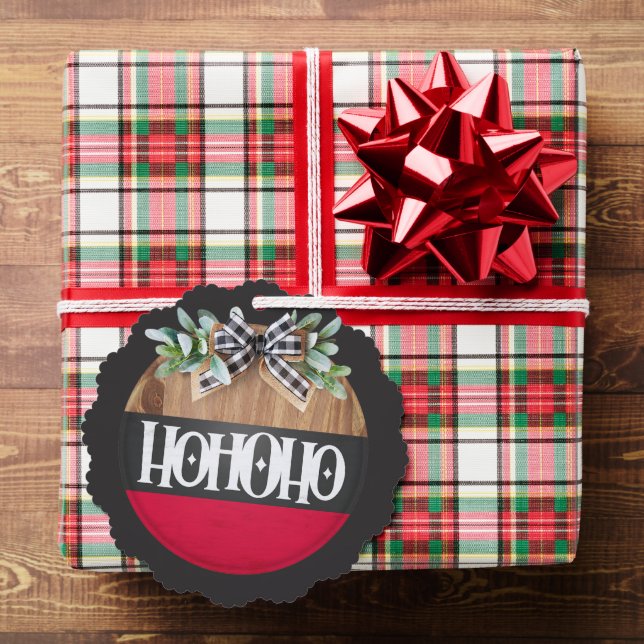 Merry Christmas Ho Ho Ho  Ornament Card (Insitu (Gift))