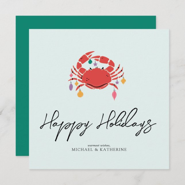 Merry Christmas | Holiday Beach Crab (Front/Back)