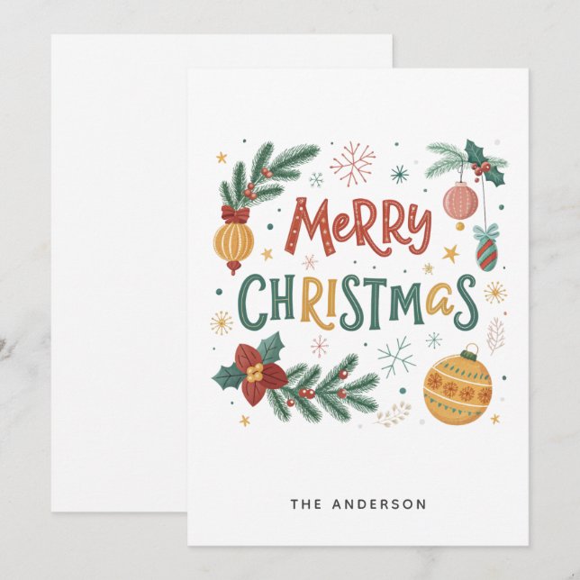 Merry Christmas  Holiday Card (Front/Back)