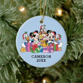 Merry Christmas | Holiday Cheer Group Ceramic Ornament