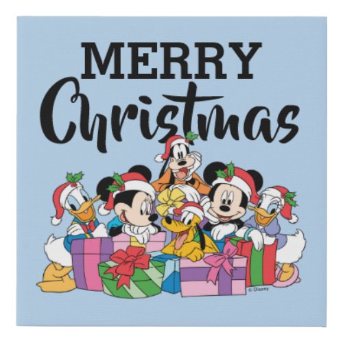 Merry Christmas  Holiday Cheer Group Faux Canvas Print