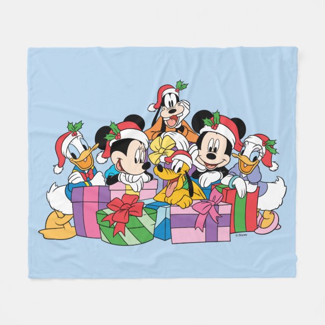 Merry Christmas | Holiday Cheer Group Fleece Blanket (Front (Horizontal))