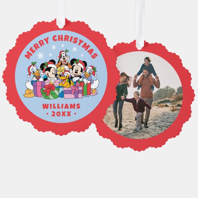Merry Christmas | Holiday Cheer Group Ornament Card (Front/Back)