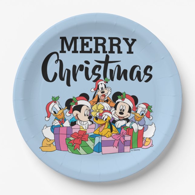 Merry Christmas | Holiday Cheer Group Paper Plates (Front)