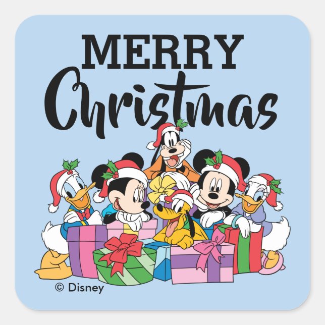 Merry Christmas | Holiday Cheer Group Square Sticker (Front)