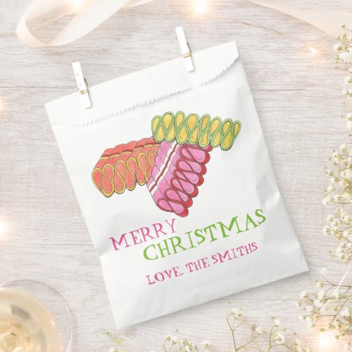 Merry Christmas Holiday Classic Ribbon Candy Favor Bag