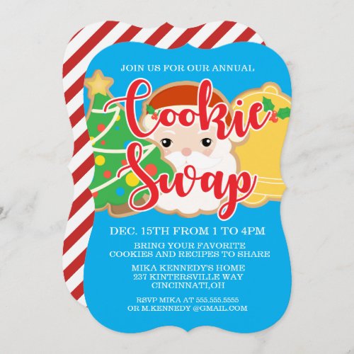 Merry Christmas  Holiday Cookie Swap Invitation