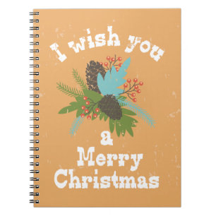 Merry Christmas Holiday Decor Notebook