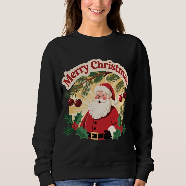 Merry Christmas Holiday Design Sweatshirt (Front)