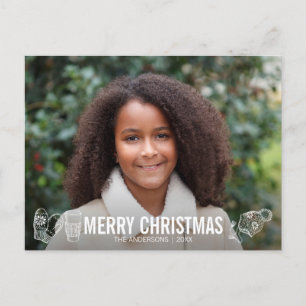 Merry Christmas Holiday Essentials Photo Postcard