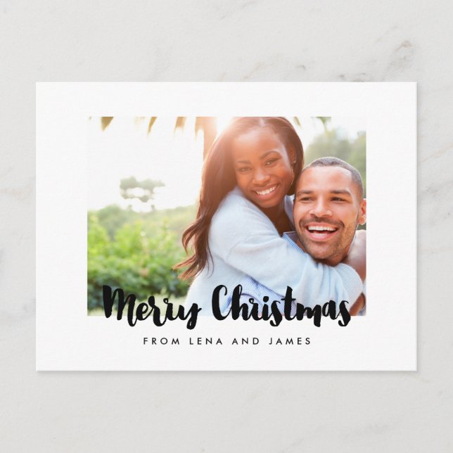 Merry Christmas Holiday family photo Postcard (Front)