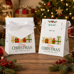 Merry Christmas Holiday Favor Box