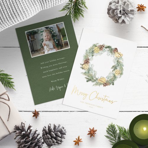 Merry Christmas Holiday Foil Card