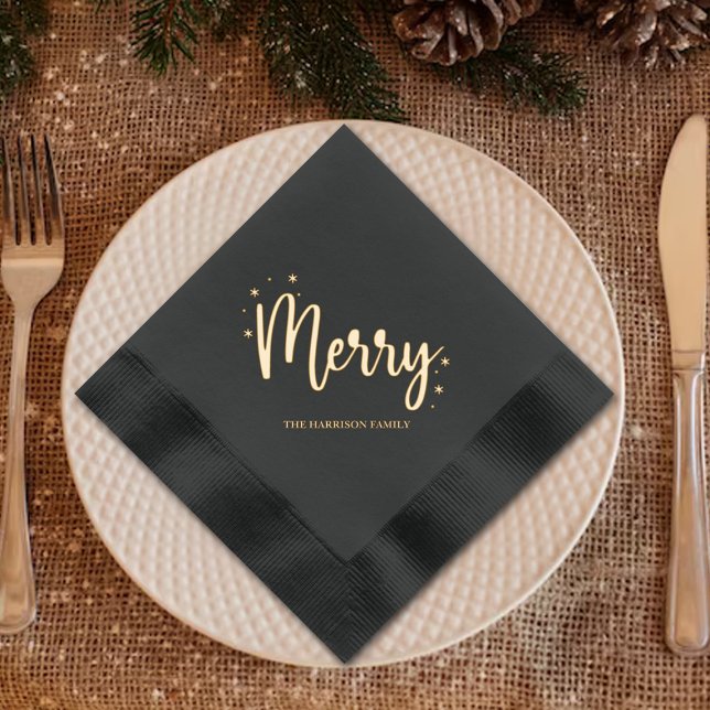 Merry Christmas Holiday Foil Napkins (Creator Uploaded)