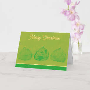 Merry Christmas Holiday Folded Foil Card