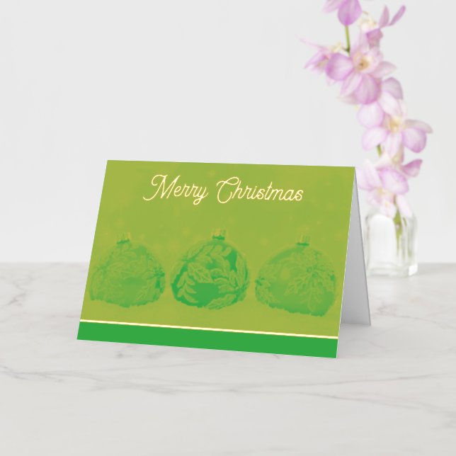 Merry Christmas Holiday Folded Foil Card (Orchid)