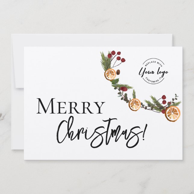 Merry Christmas Holiday Foliage Business logo (Front)
