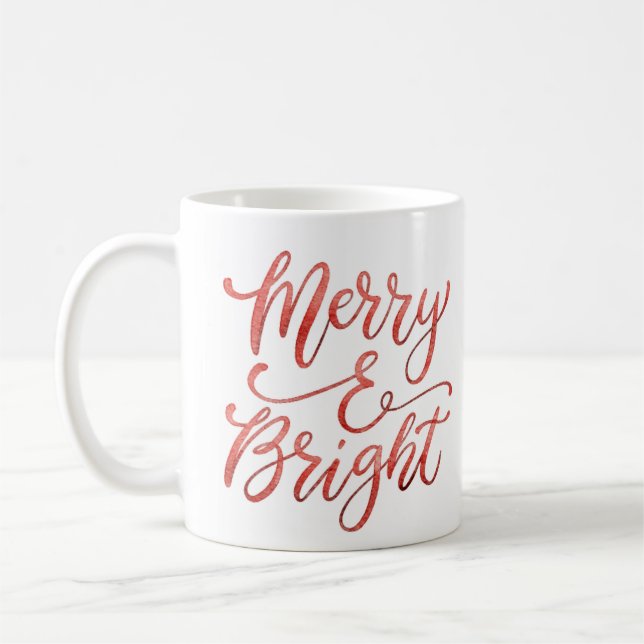 merry christmas holiday gift, modern christmas gif coffee mug (Left)