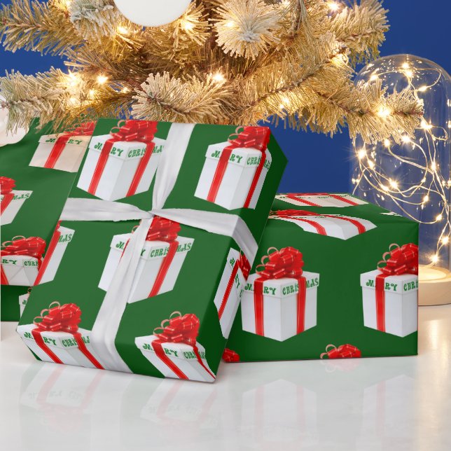 Merry Christmas Holiday Gift Wrapping Paper (Holidays)