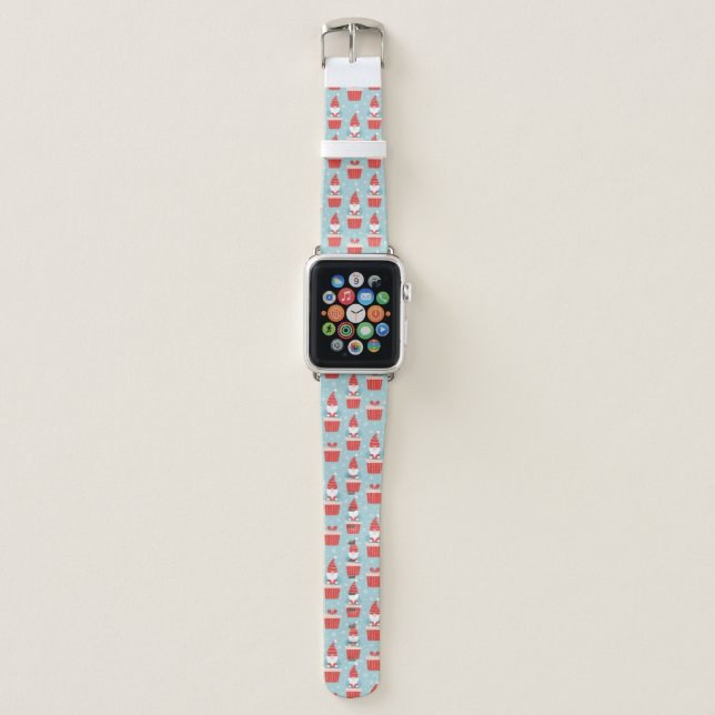 Merry Christmas Holiday Gnome Apple Watch Band (Front)