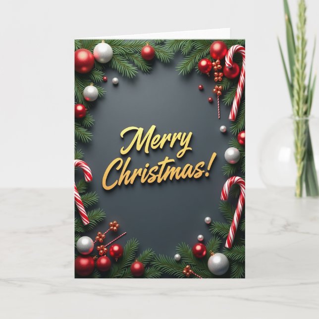 Merry Christmas Holiday Greeting Card (Front)
