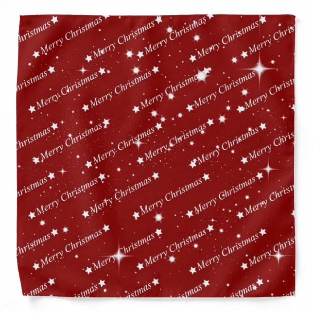 Merry Christmas, holiday greetings, Bandana (Front)