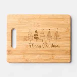 Merry Christmas Holiday Housewarming Friend Gift Engraved Cutting Board