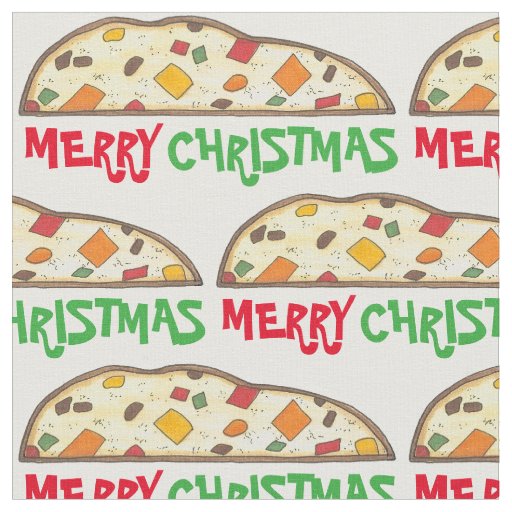 Merry Christmas Holiday Italian Biscotti Foodie Fabric
