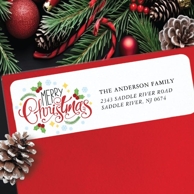 Merry Christmas Holiday Label (Creator Uploaded)