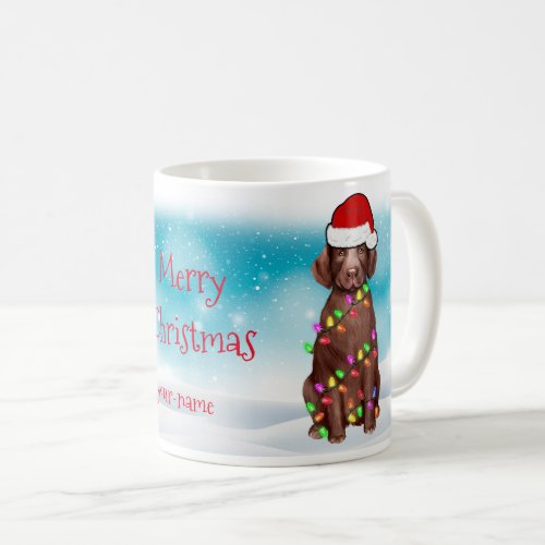 Merry Christmas Holiday Labrador Retriever Santa Coffee Mug