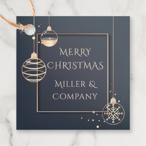 Merry Christmas Holiday Modern Chic Corporate Favor Tags