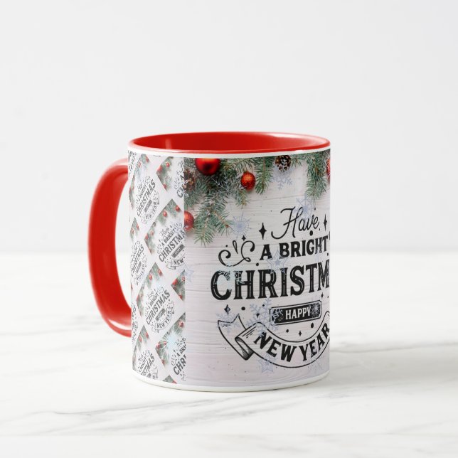 Merry Christmas Holiday Mug (Front Left)