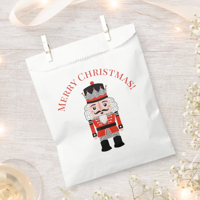 Merry Christmas Holiday Nutcracker Party  Favor Bag (Clipped)