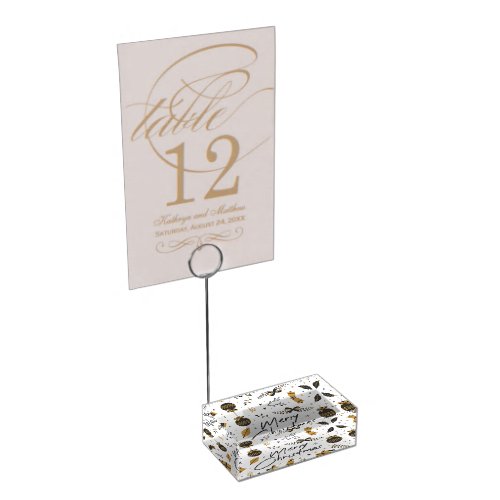 Merry  Christmas Holiday Ornament  Place Card Holder