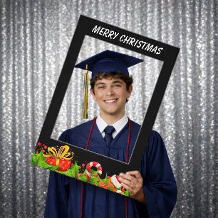 Merry Christmas Holiday Party Custom Text Selfie Frame