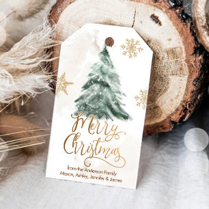 Merry Christmas Holiday Party Favors Family Cookie Gift Tags