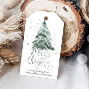 Merry Christmas Holiday Party Favors Family Cookie Gift Tags