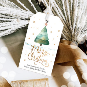 Merry Christmas Holiday Party Favors Family Cookie Gift Tags