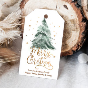 Merry Christmas Holiday Party Favors Family Cookie Gift Tags