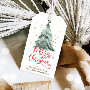 Merry Christmas Holiday Party Favors Family Cookie Gift Tags