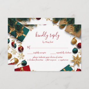 Merry Christmas Holiday Party RSVP Card