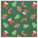 Merry Christmas Holiday Pattern Fabric